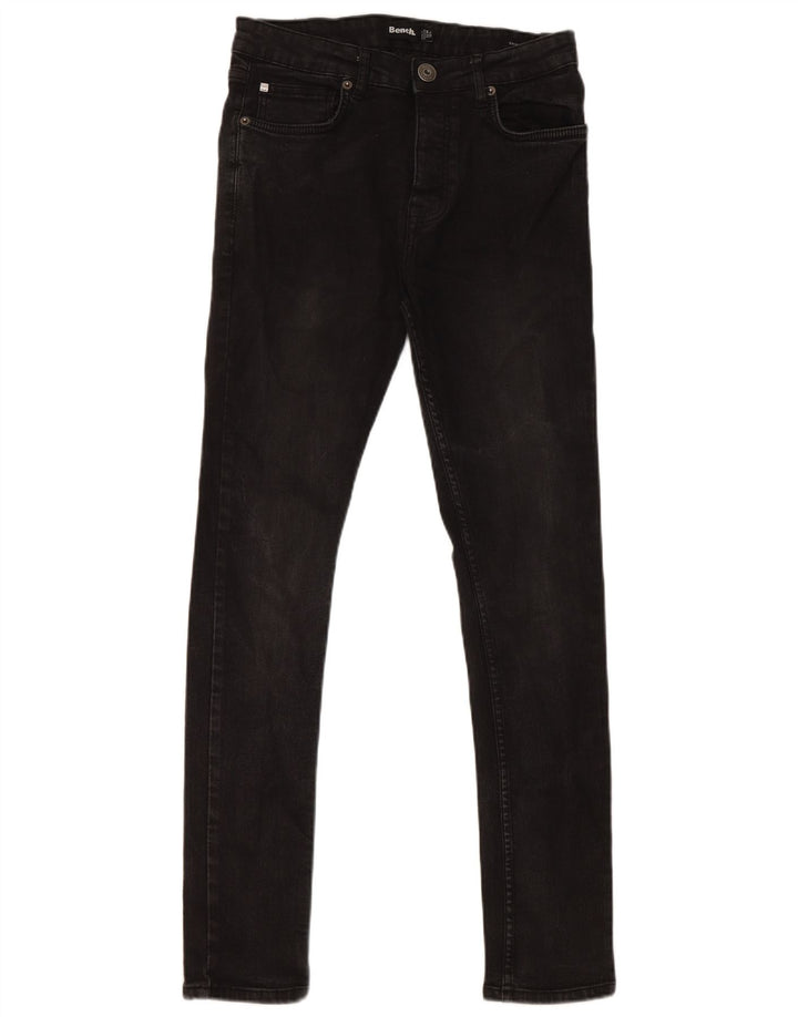 Bench Mens Skinny Jeans W32 L32 Black Cotton