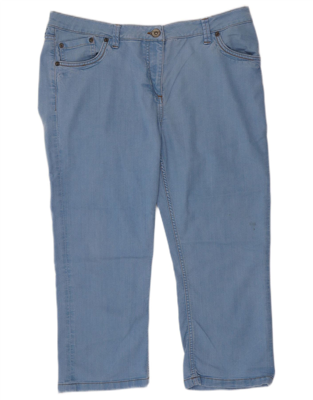 FAT FACE Womens Cropped Jeans UK 18 XL W36 L22  Blue Cotton