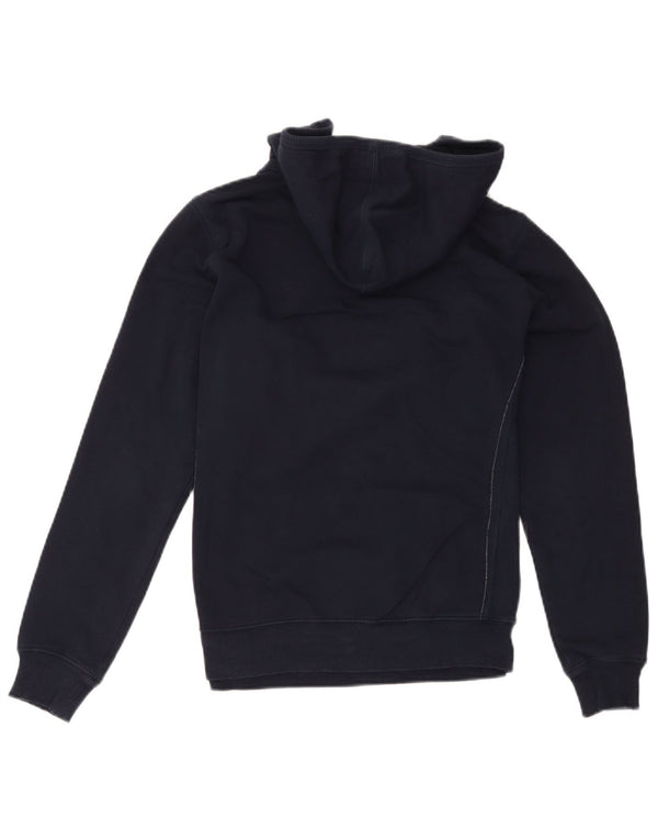 Champion Womens Graphic Hoodie Jumper UK 14 Large Navy Blue