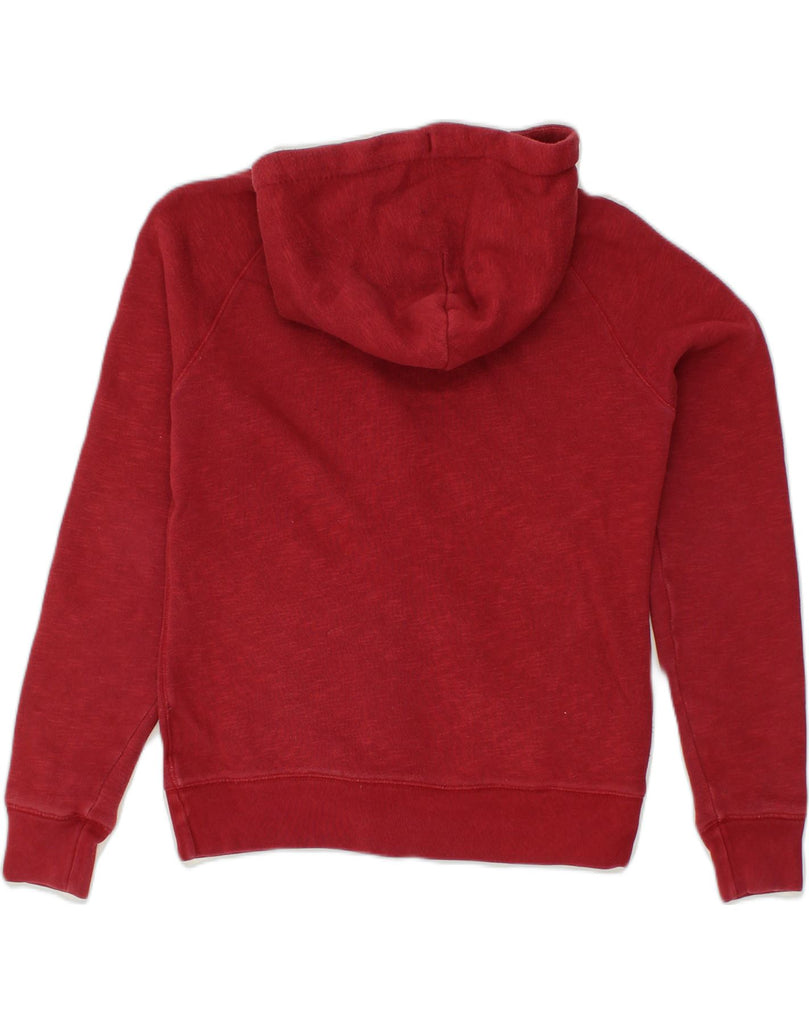 JACK WILLS Womens Zip Hoodie Sweater UK 12 Medium Red Cotton | Vintage Jack Wills | Thrift | Second-Hand Jack Wills | Used Clothing | Messina Hembry 