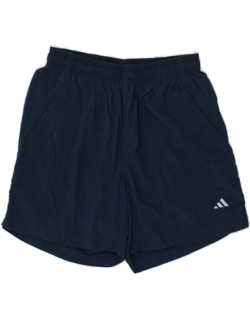 ADIDAS Mens Sport Shorts Small Navy Blue Polyester | Vintage Adidas | Thrift | Second-Hand Adidas | Used Clothing | Messina Hembry 