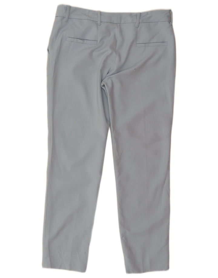 Zara Womens Crop Chino Trousers Medium W30 L26 Blue