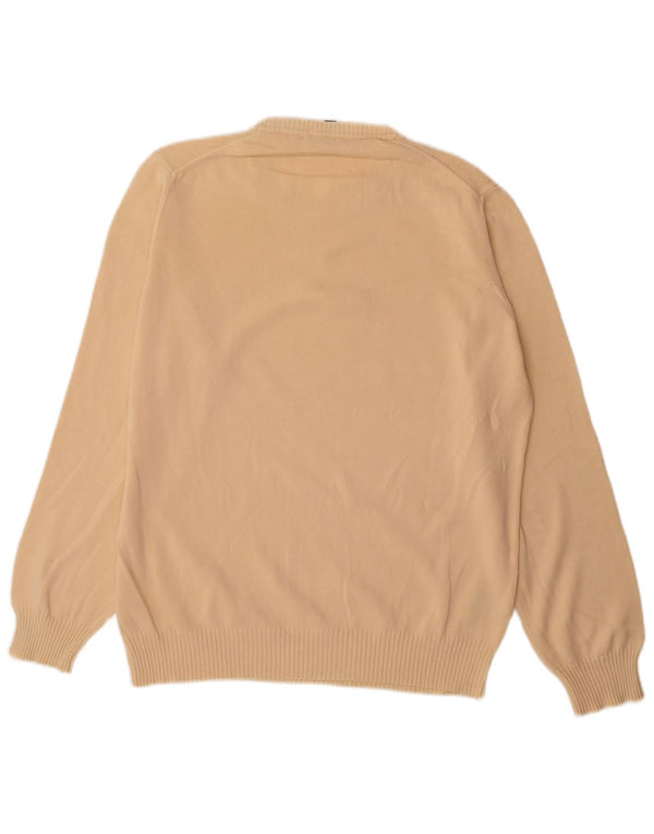 Henry Cottons Mens Crew Neck Jumper Sweater Medium Beige Cotton