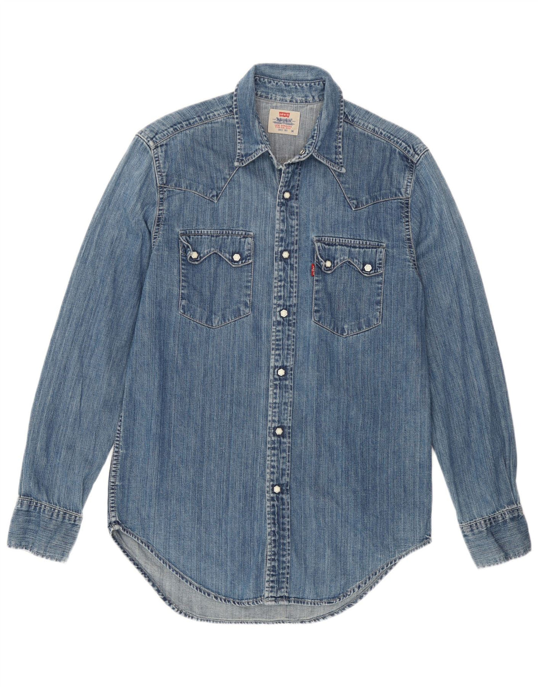 Levi's Mens Denim Shirt Medium Blue Cotton