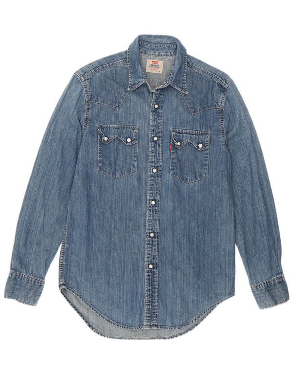 Levi's Mens Denim Shirt Medium Blue Cotton