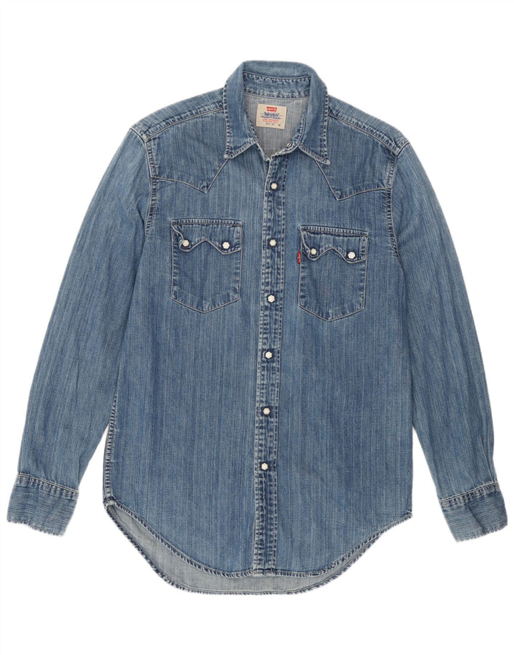 Levi's Mens Denim Shirt Medium Blue Cotton