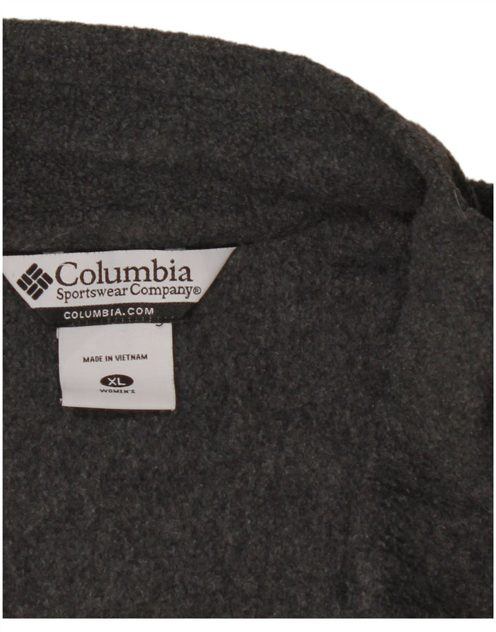 COLUMBIA Womens Oversized Fleece Jacket UK 18 XL Grey Polyester