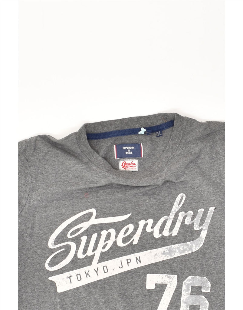 SUPERDRY Womens Graphic T-Shirt Top UK 8 Small  Grey Cotton | Vintage Superdry | Thrift | Second-Hand Superdry | Used Clothing | Messina Hembry 