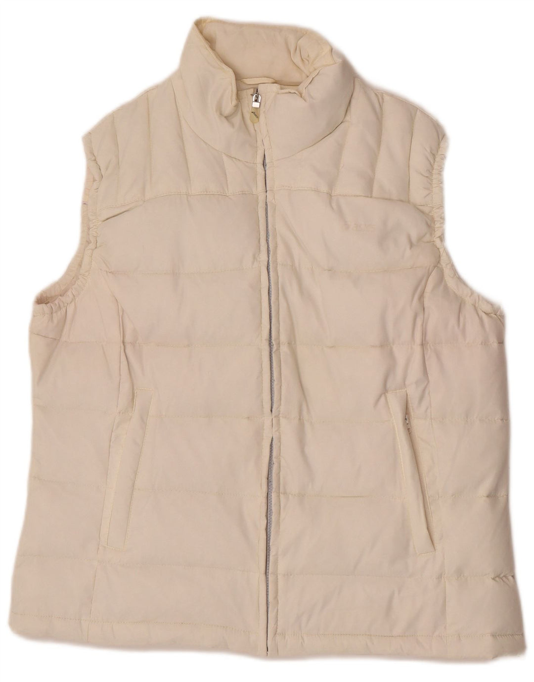 Asics Womens Padded Gilet UK 18 XL Off White Nylon