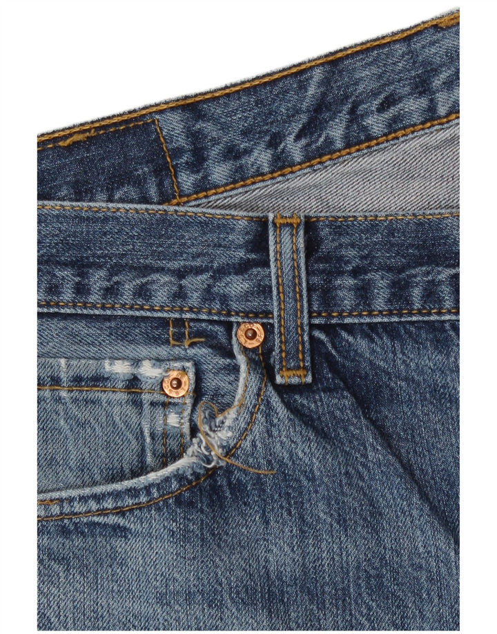 Levi's Mens 501 Distressed Straight Jeans W36 L30 Blue Cotton
