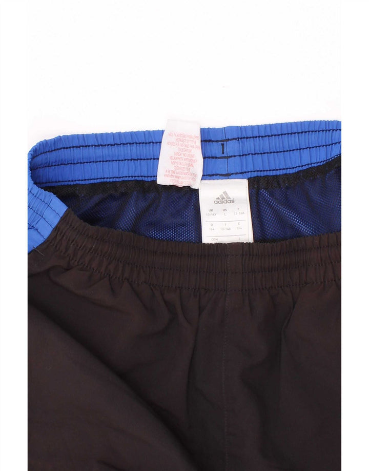 Adidas Boys Sport Shorts 13-14 Years Black Colourblock Polyester