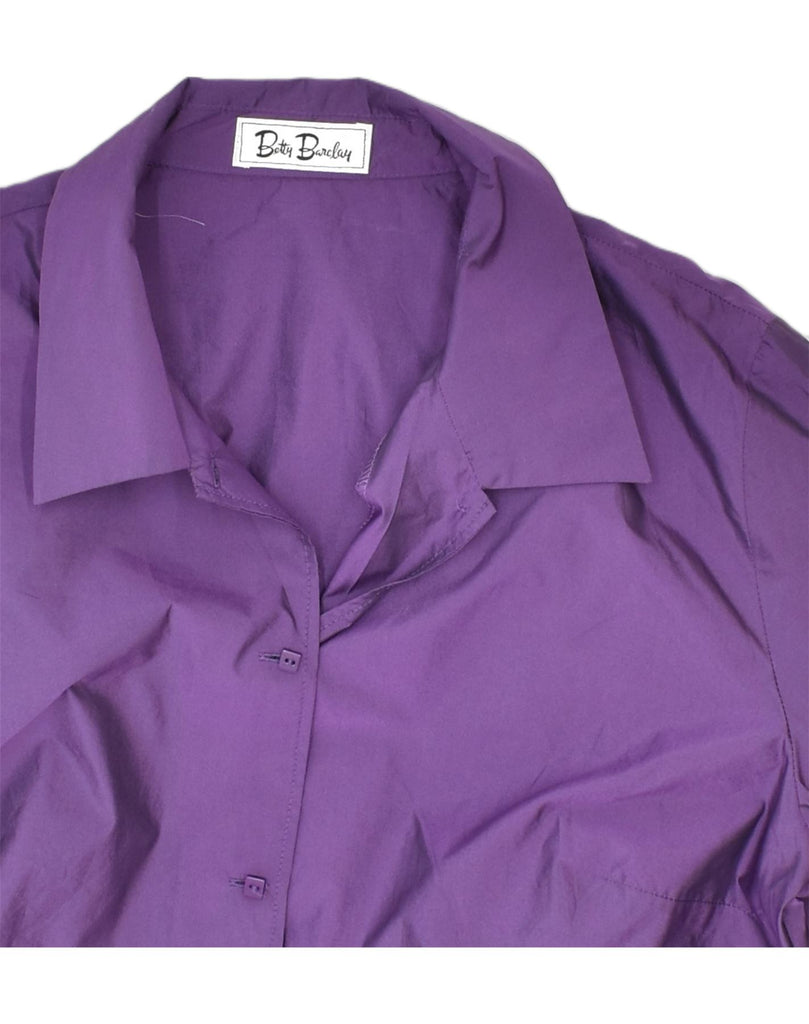 BETTY BARCLAY Womens Shirt Blouse UK 16 Large Purple Polyester | Vintage Betty Barclay | Thrift | Second-Hand Betty Barclay | Used Clothing | Messina Hembry 