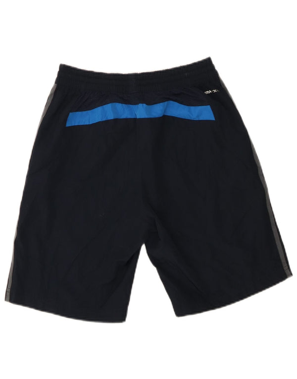 Adidas Boys Climalite Sport Shorts 11-12 Years Navy Blue Colourblock