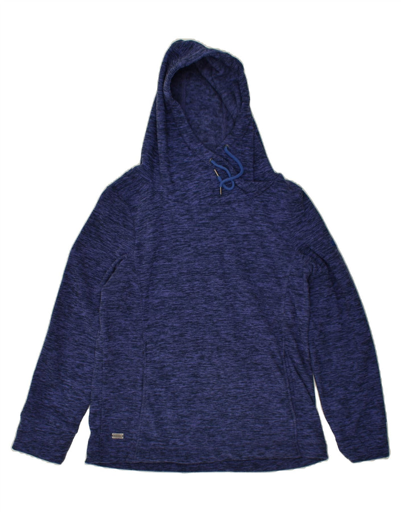 REGATTA Womens Hoodie Jumper UK 12 Medium  Navy Blue Flecked Polyester | Vintage Regatta | Thrift | Second-Hand Regatta | Used Clothing | Messina Hembry 