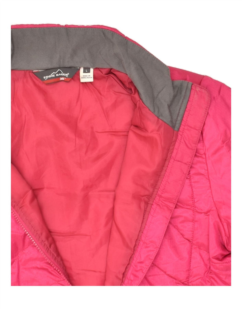 EDDIE BAUER Womens Padded Jacket UK 16 Large Pink Polyester | Vintage Eddie Bauer | Thrift | Second-Hand Eddie Bauer | Used Clothing | Messina Hembry 