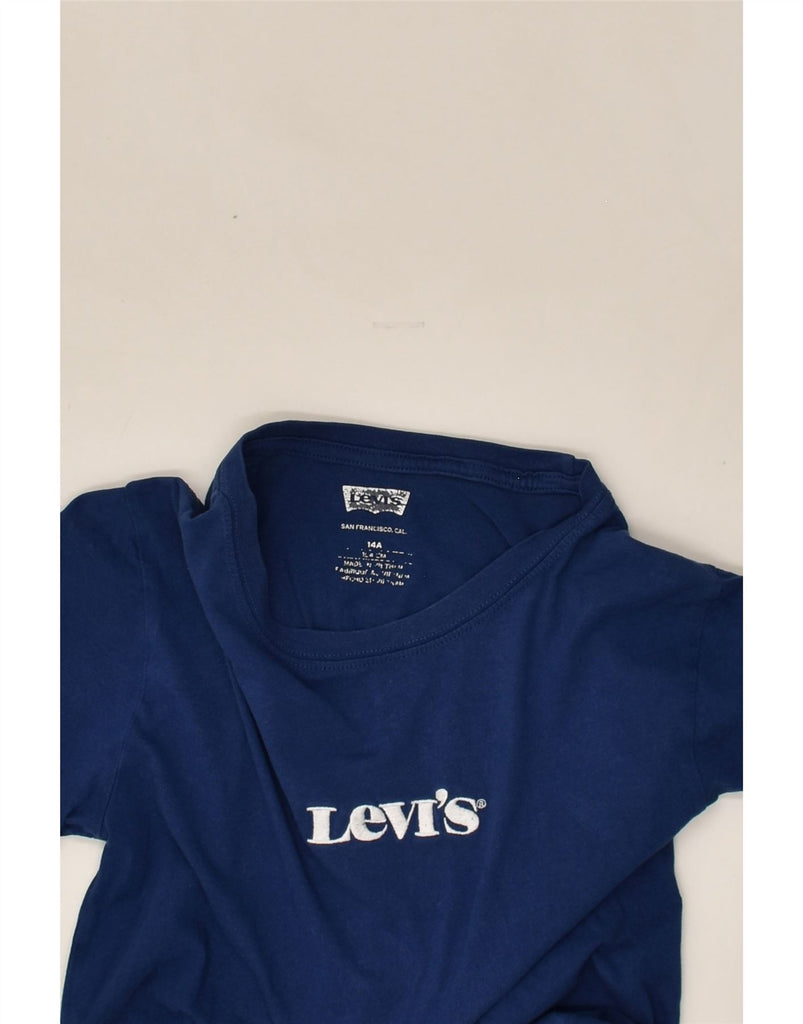 LEVI'S Girls Graphic T-Shirt Top 13-14 Years Navy Blue | Vintage Levi's | Thrift | Second-Hand Levi's | Used Clothing | Messina Hembry 