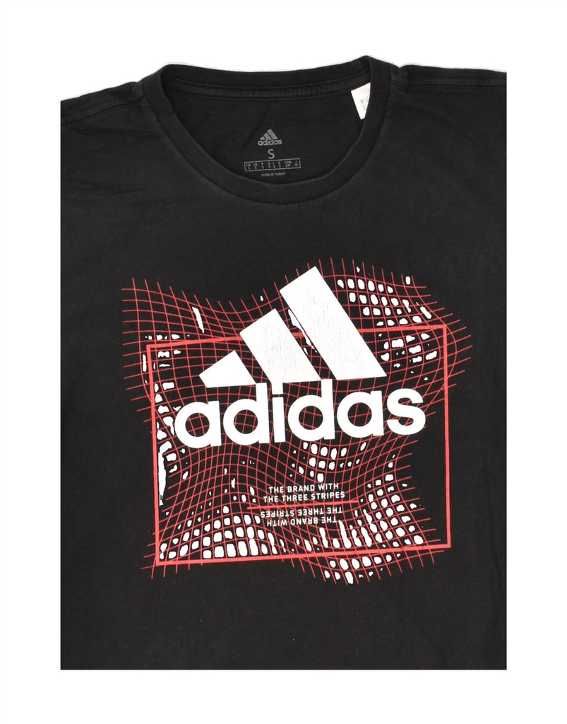 ADIDAS Mens Graphic T-Shirt Top Small Black Cotton | Vintage Adidas | Thrift | Second-Hand Adidas | Used Clothing | Messina Hembry 