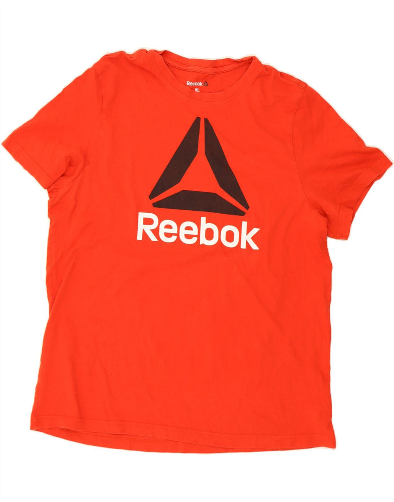 REEBOK Mens Graphic T-Shirt Top XL Red Cotton Vintage Reebok and Second-Hand Reebok from Messina Hembry 