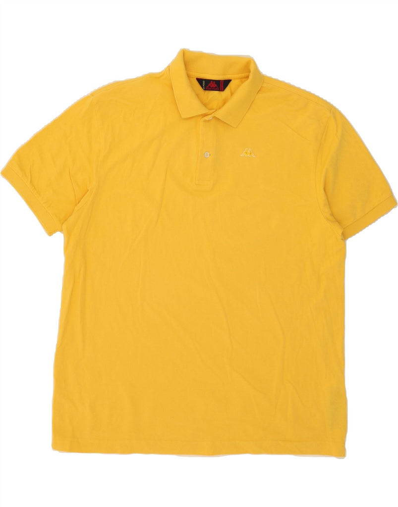 KAPPA Mens Polo Shirt 3XL Yellow Cotton Vintage Kappa and Second-Hand Kappa from Messina Hembry 