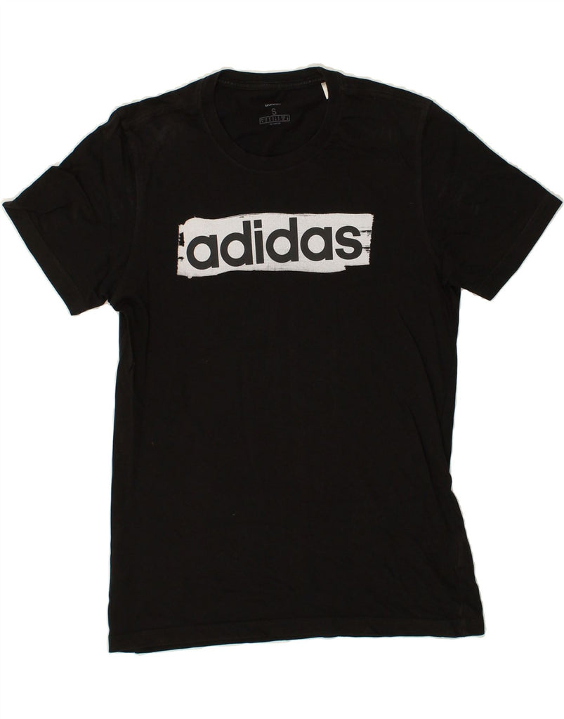 ADIDAS Mens Graphic T-Shirt Top Small Black Cotton | Vintage Adidas | Thrift | Second-Hand Adidas | Used Clothing | Messina Hembry 