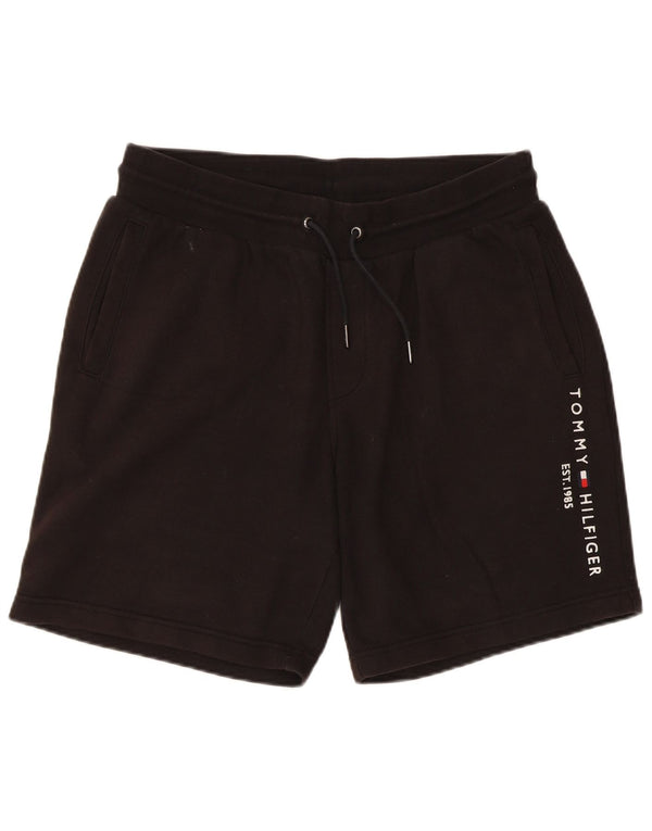 Tommy Hilfiger Mens Graphic Sport Shorts Medium Black Cotton