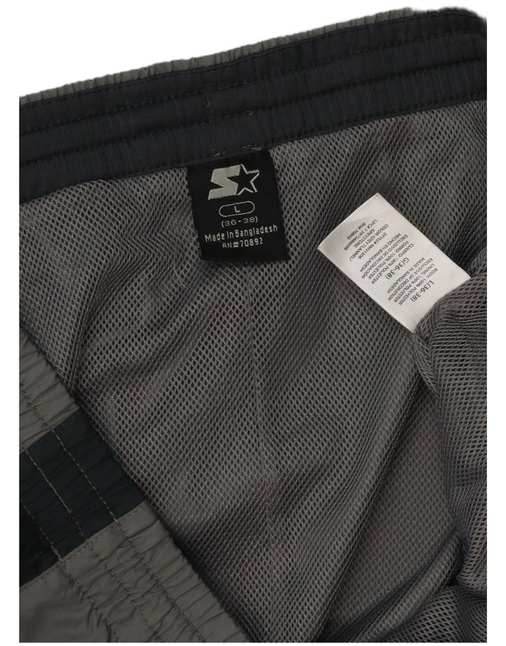 Starter Mens Tracksuit Trousers Large Grey Colourblock Polyester