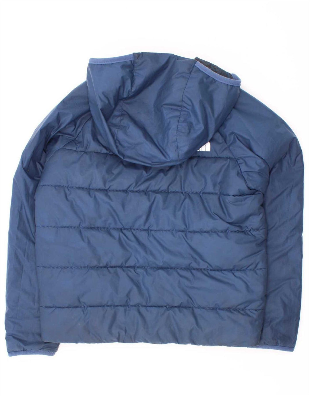 The North Face Boys Graphic Reversible Padded Jacket 7-8 Years Small Blue
