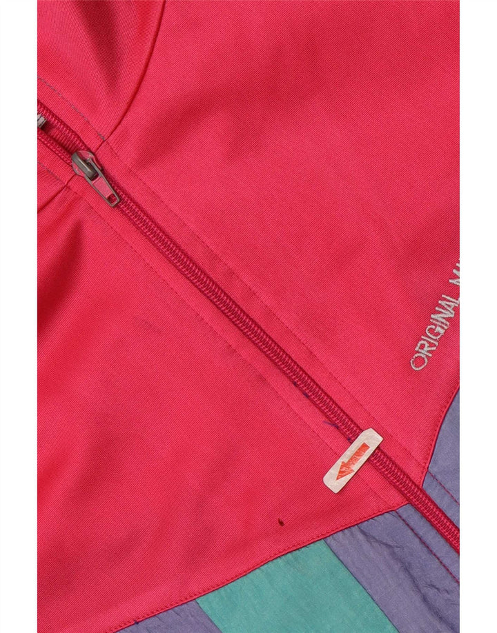 Vintage Mens Tracksuit Top Jacket XL Multicoloured Colourblock Polyester