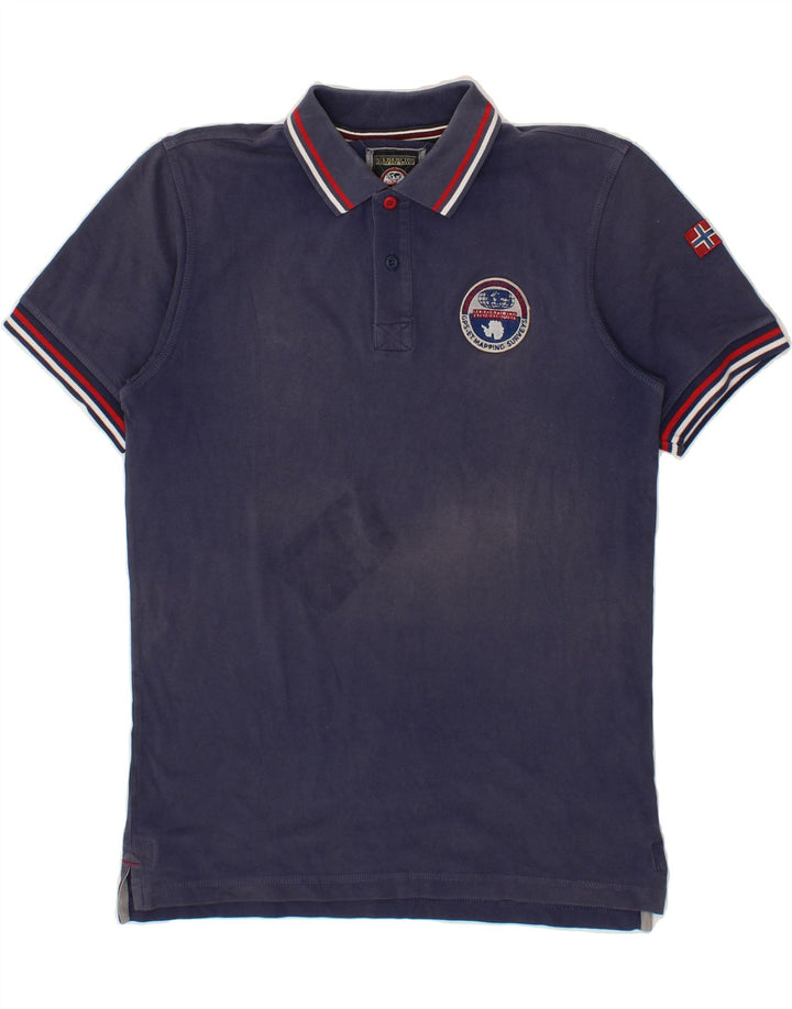 NAPAPIJRI Mens Polo Shirt Large Navy Blue Vintage Napapijri and Second-Hand Napapijri from Messina Hembry 