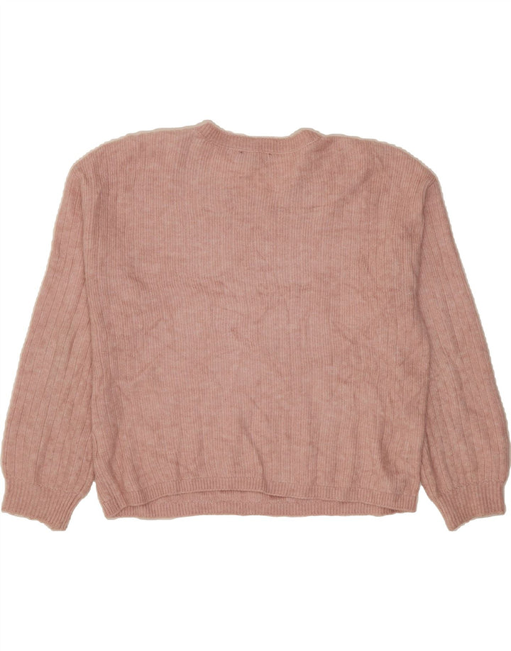 DKNY Womens Crew Neck Jumper Sweater UK 16 Large Pink Polyester Vintage Dkny and Second-Hand Dkny from Messina Hembry 