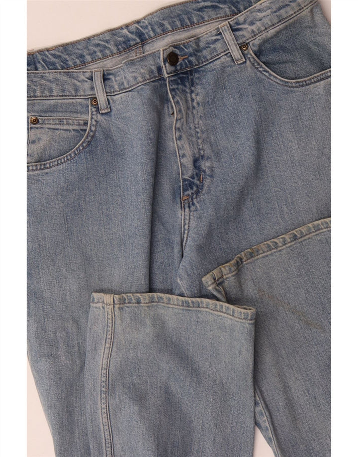 WRANGLER Mens Regular Fit Straight Jeans W36 L32  Blue Cotton