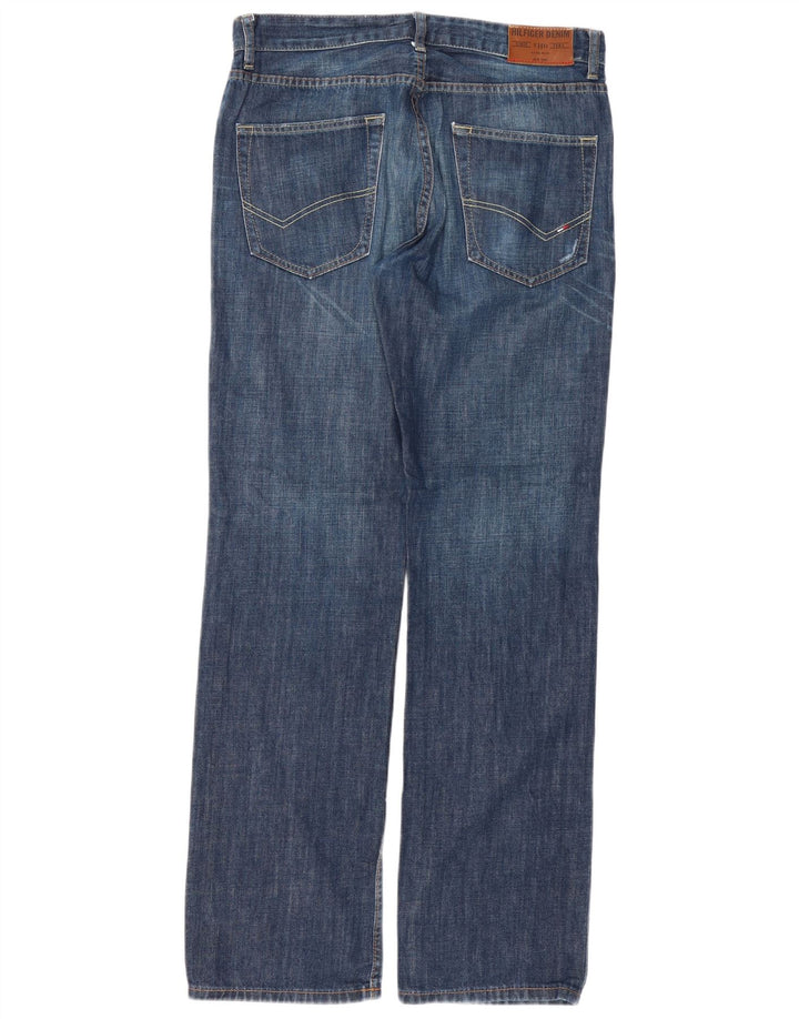 Tommy Hilfiger Mens Straight Jeans W32 L34 Blue Cotton