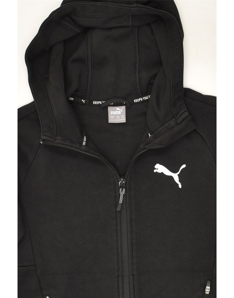 PUMA Boys Zip Hoodie Sweater 9-10 Years Black Cotton | Vintage Puma | Thrift | Second-Hand Puma | Used Clothing | Messina Hembry 