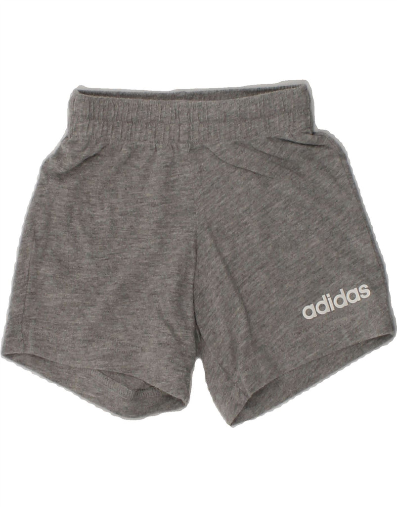 ADIDAS Baby Boys Graphic Sport Shorts 3-6 Months Grey Cotton | Vintage Adidas | Thrift | Second-Hand Adidas | Used Clothing | Messina Hembry 