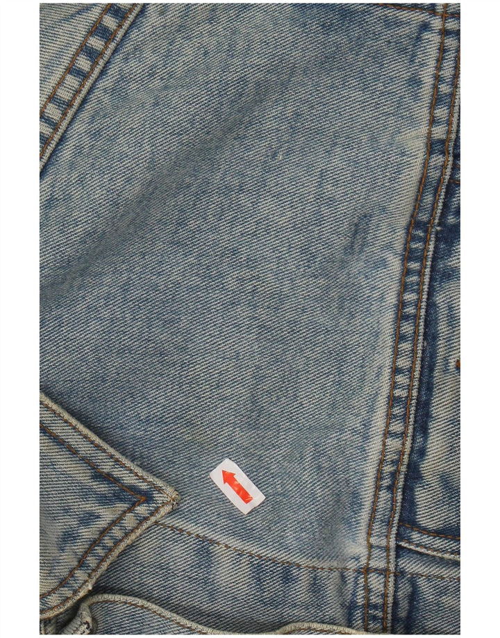 ONYX Womens Crop Denim Jacket UK 14 Medium Blue Cotton