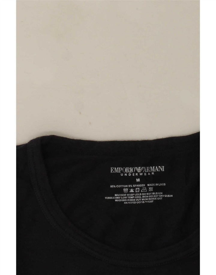 Emporio Armani Mens Graphic T-Shirt Top Medium Navy Blue