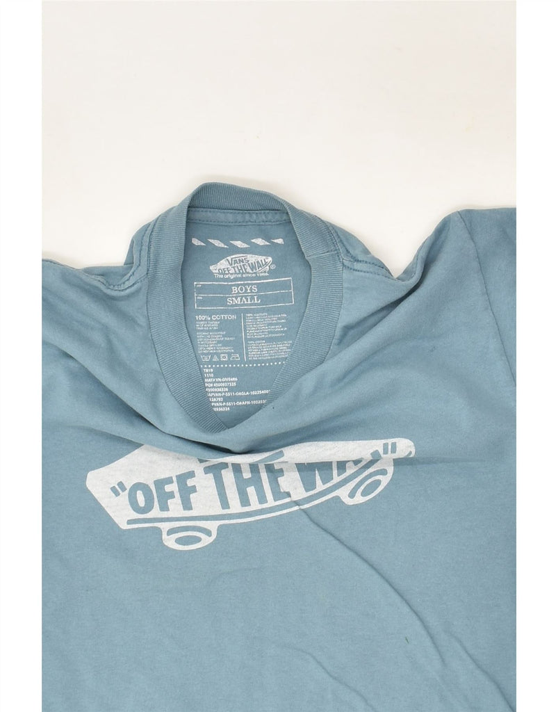 VANS Boys Graphic T-Shirt Top 9-10 Years Small Blue Cotton | Vintage Vans | Thrift | Second-Hand Vans | Used Clothing | Messina Hembry 