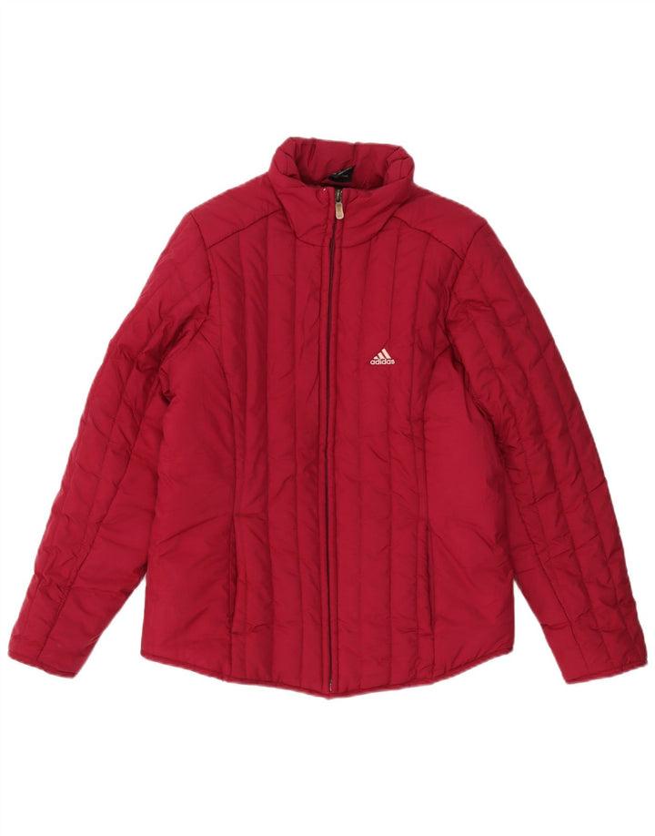 Adidas Womens Padded Jacket UK 10 Small Red Polyester