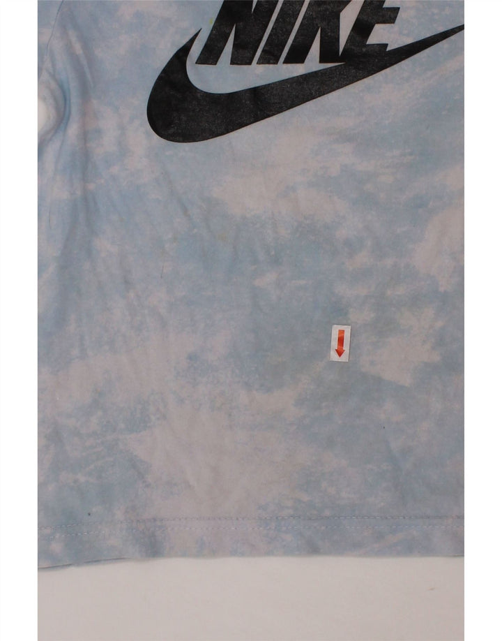 NIKE Boys Graphic T-Shirt Top 4-5 Years Small Blue Tie Dye