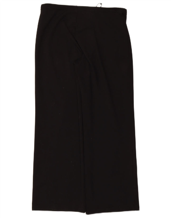 OASIS Womens Wide Leg Tracksuit Trousers Large W32 L28 Black Polyamide