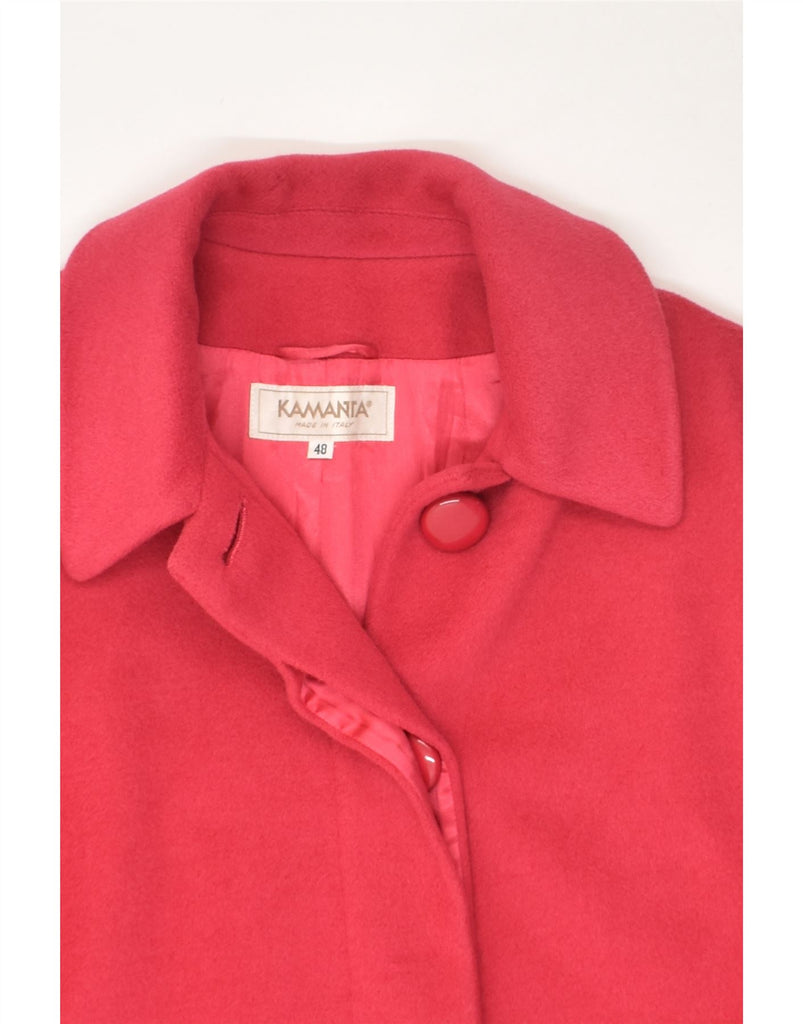 KAMANTA Womens Overcoat IT 48 XL Pink Wool | Vintage Kamanta | Thrift | Second-Hand Kamanta | Used Clothing | Messina Hembry 