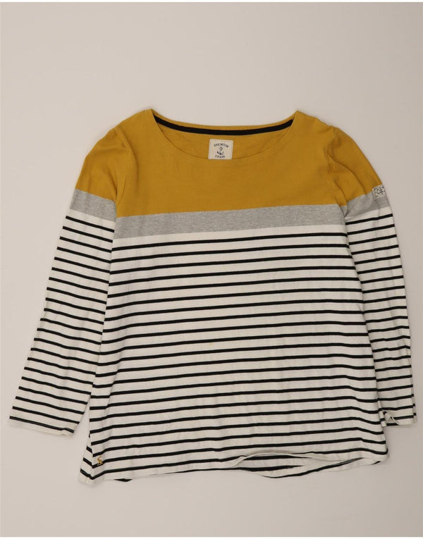 Joules Womens Top Long Sleeve UK 20 2XL Multicoloured Striped Cotton