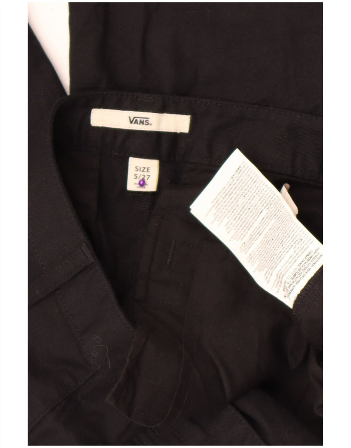 Vans Womens Capri Trousers US 5 Small W27 L20 Black Cotton