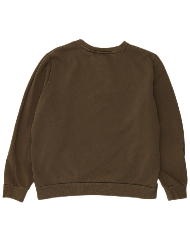 PUMA Mens Graphic Sweatshirt Jumper Large Khaki Cotton