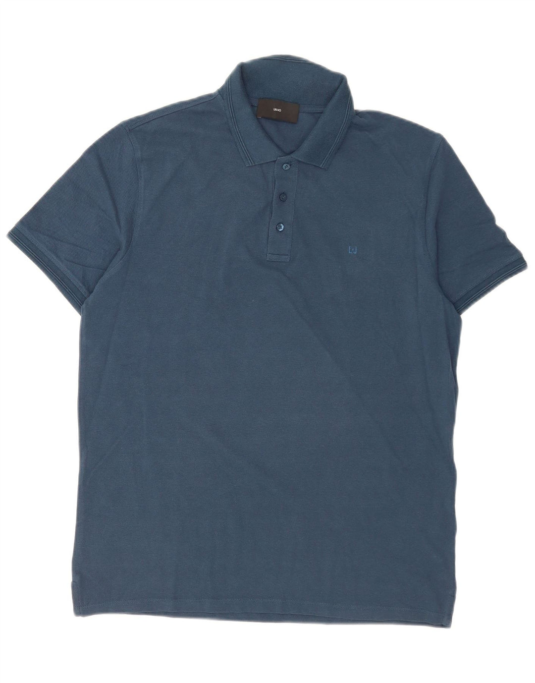 Liu Jo Mens Polo Shirt Medium Navy Blue Cotton