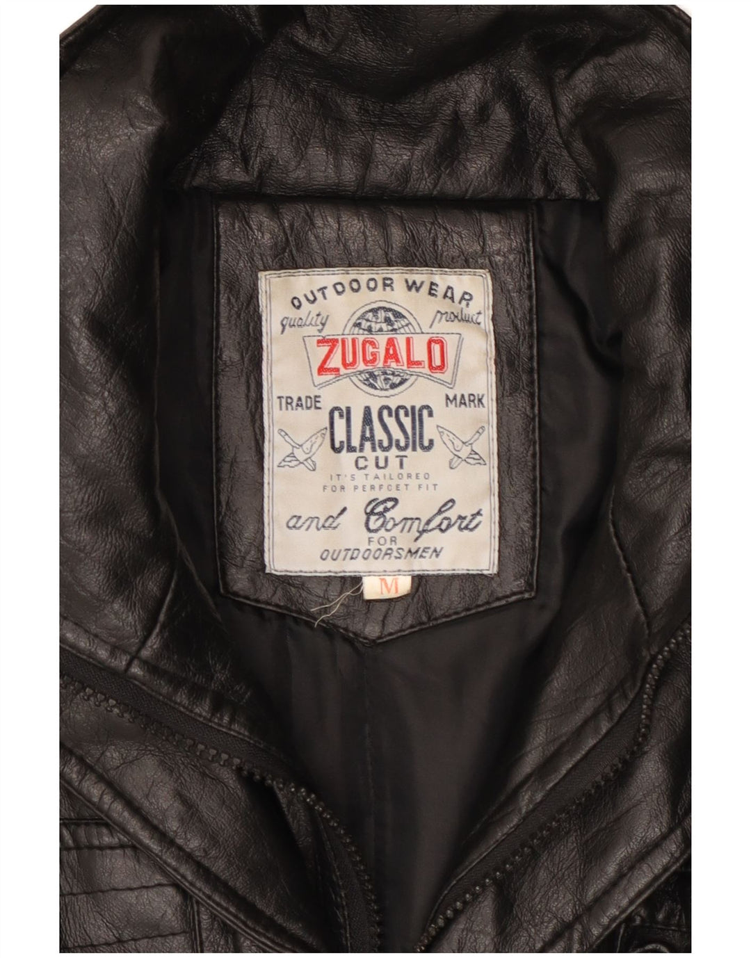 Vintage Mens Leather Jacket UK 38 Medium Black