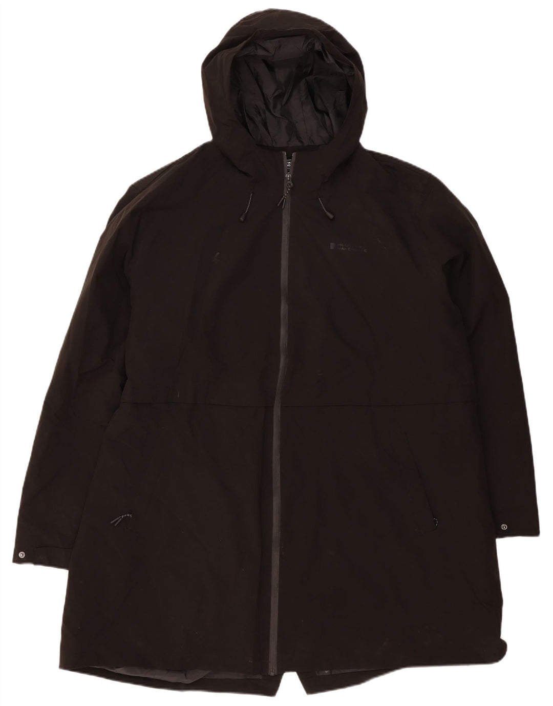 Mountain Warehouse Womens Hooded Raincoat UK 28 6XL Black Polyester
