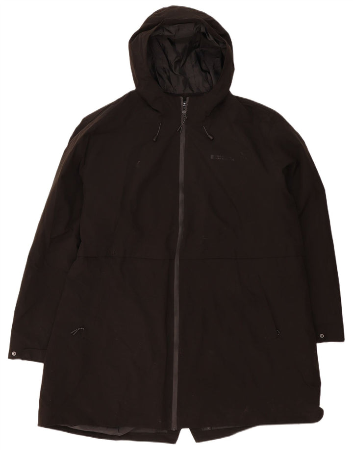 Mountain Warehouse Womens Hooded Raincoat UK 28 6XL Black Polyester
