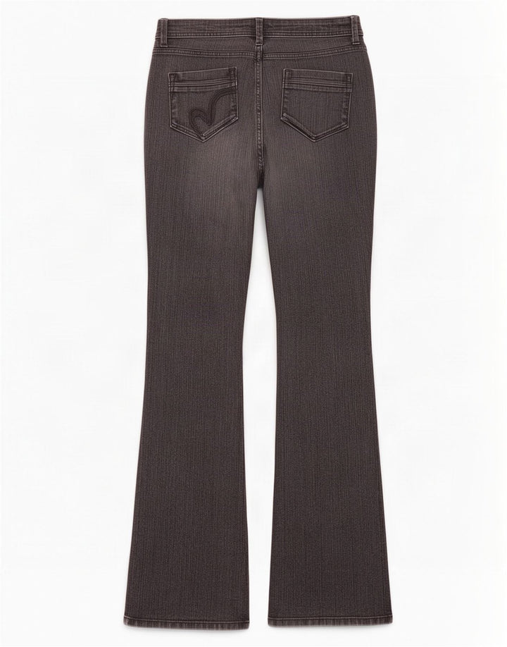 Marks & Spencer Womens Bootcut Jeans UK 12 Medium W30 L34 Grey Cotton