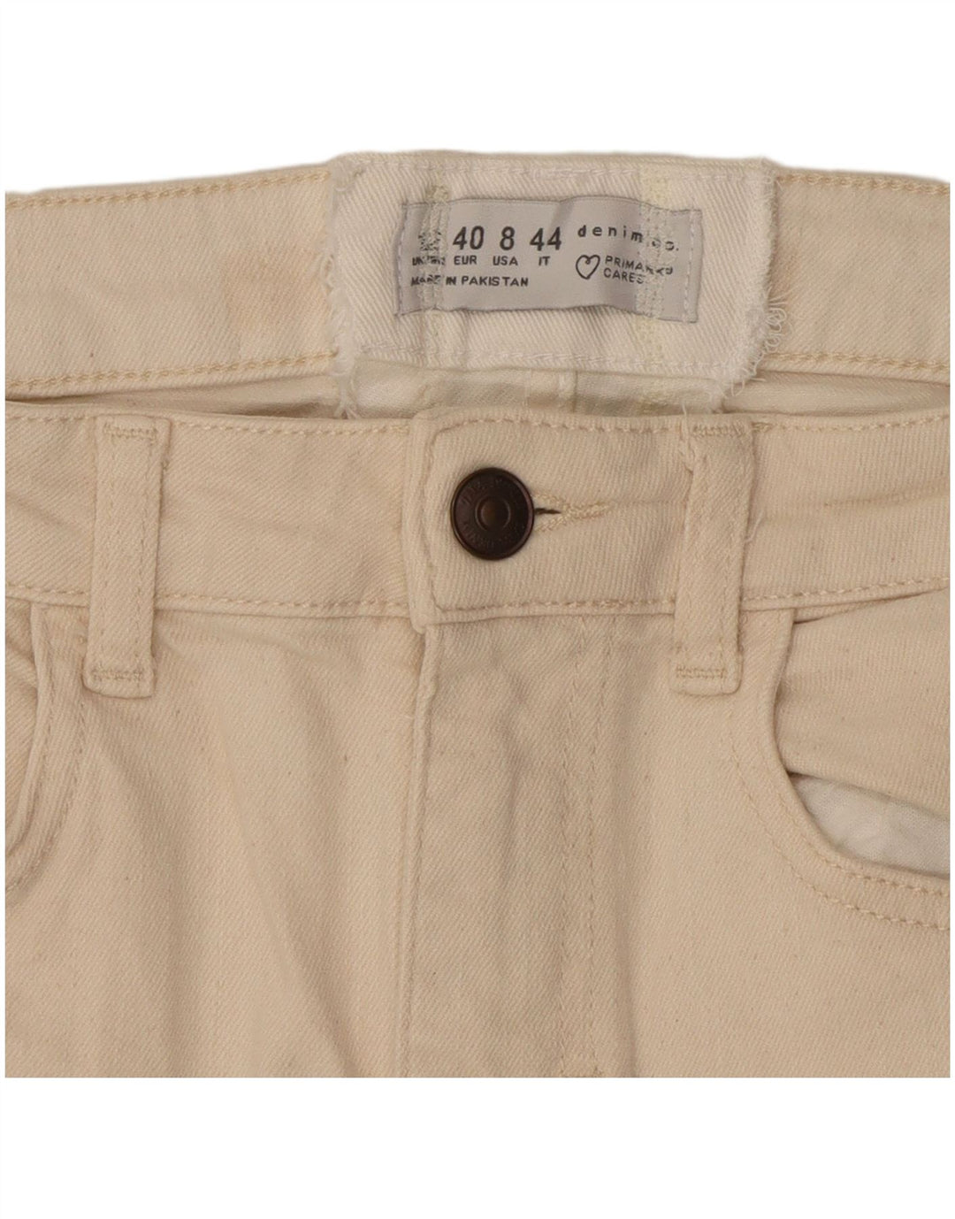 Zara Womens Cropped Jeans EU 40 Medium W28 L25 Beige